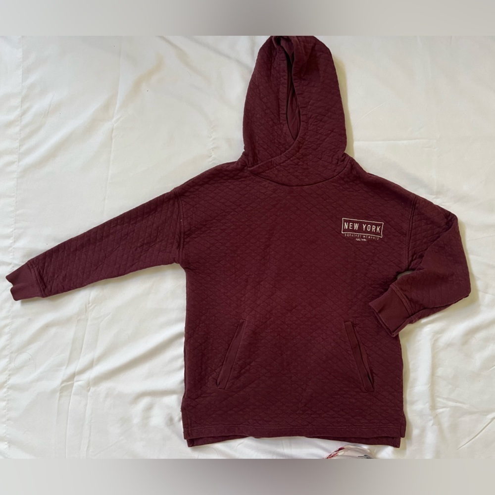 Kids Zara Burgundy Hoodie. Size 8